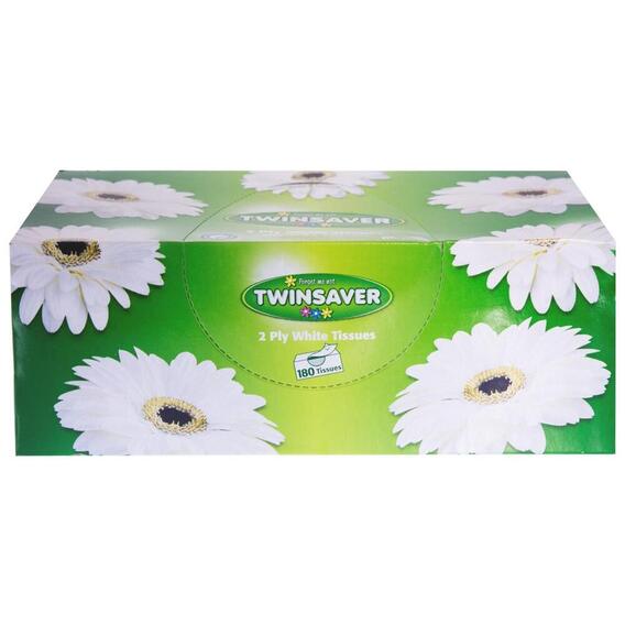 Twinsaver Facial Tissues 2 Ply 180's