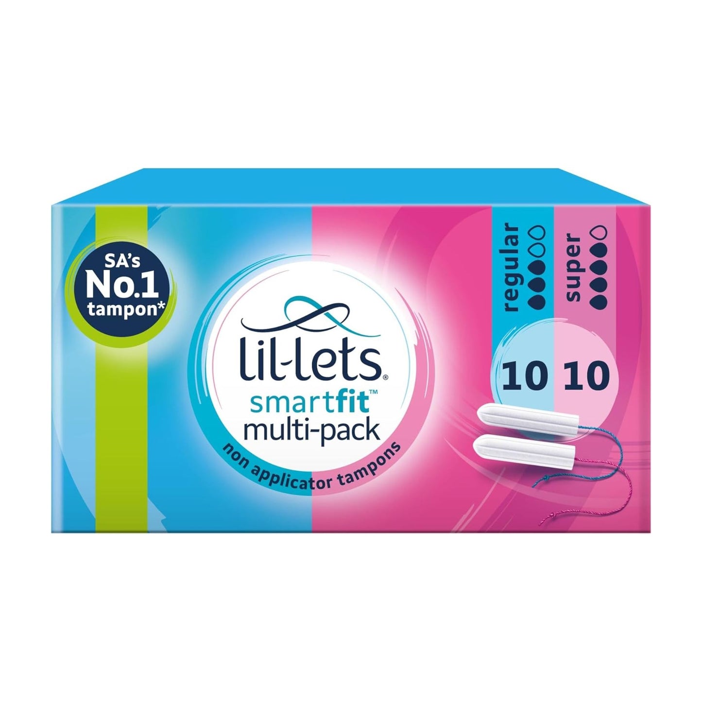 Lil-Lets Regular and Super Non-Applicator 20 Tampons