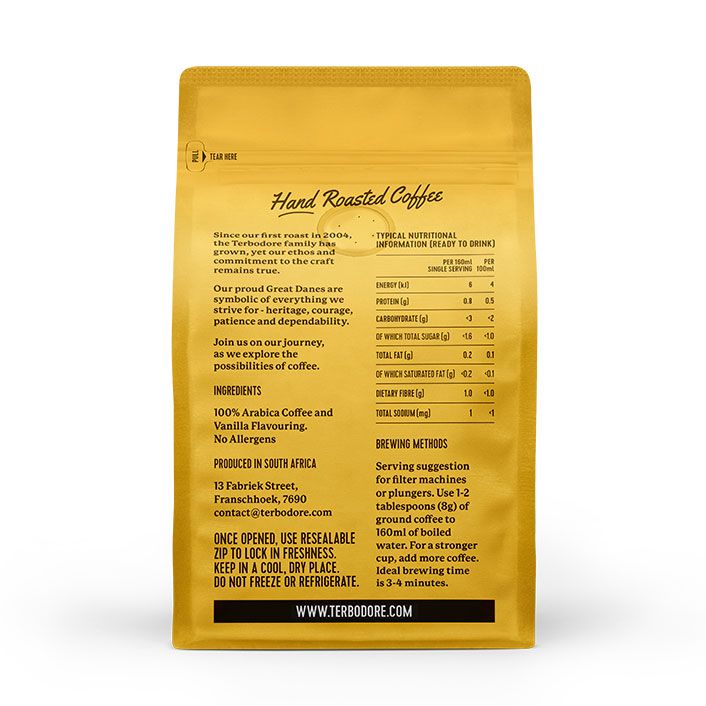 Terbodore French Vanilla Coffee beans 250g