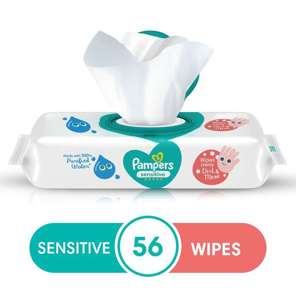 Pampers Sensitive Baby Wipes Refill 56-Piece Set
