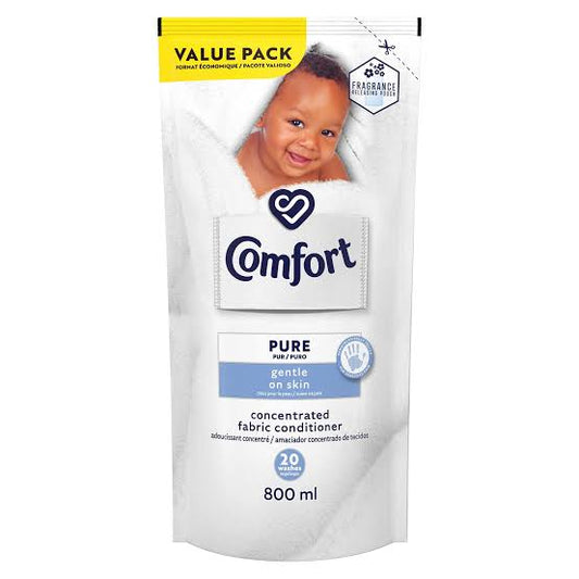 Comfort Pure Concentrated Laundry Fabric Softener Refill 800ml
