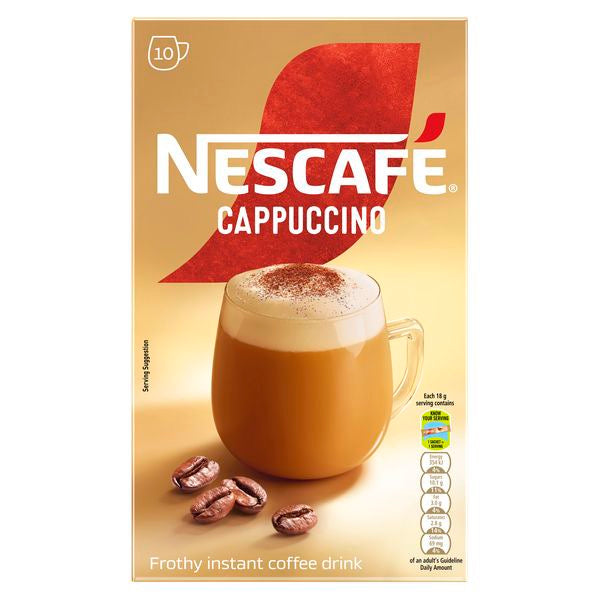 Nescafe Cappuccino Original, Instant Coffee 10x18g Pack