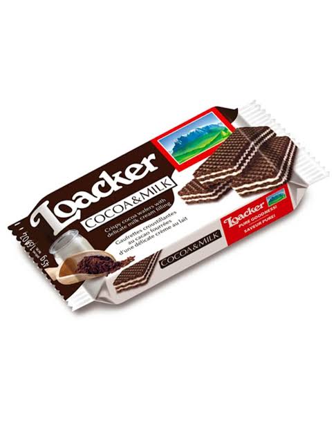 Loaker cocoa & milk wafer 45g