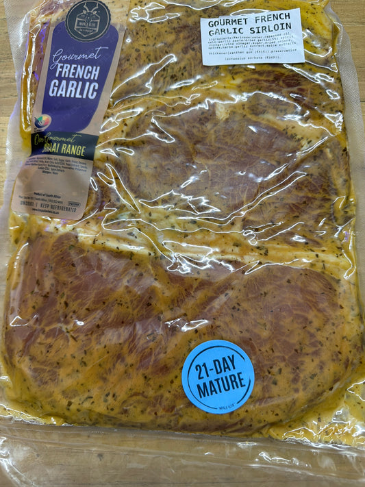 Gourmet French garlic sirloin 700g average