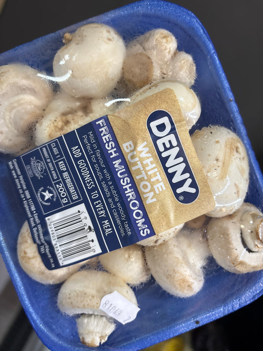 Country White button fresh mushrooms