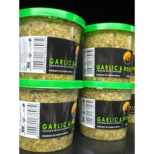 Fresh crushed garlic and herb 150g tub