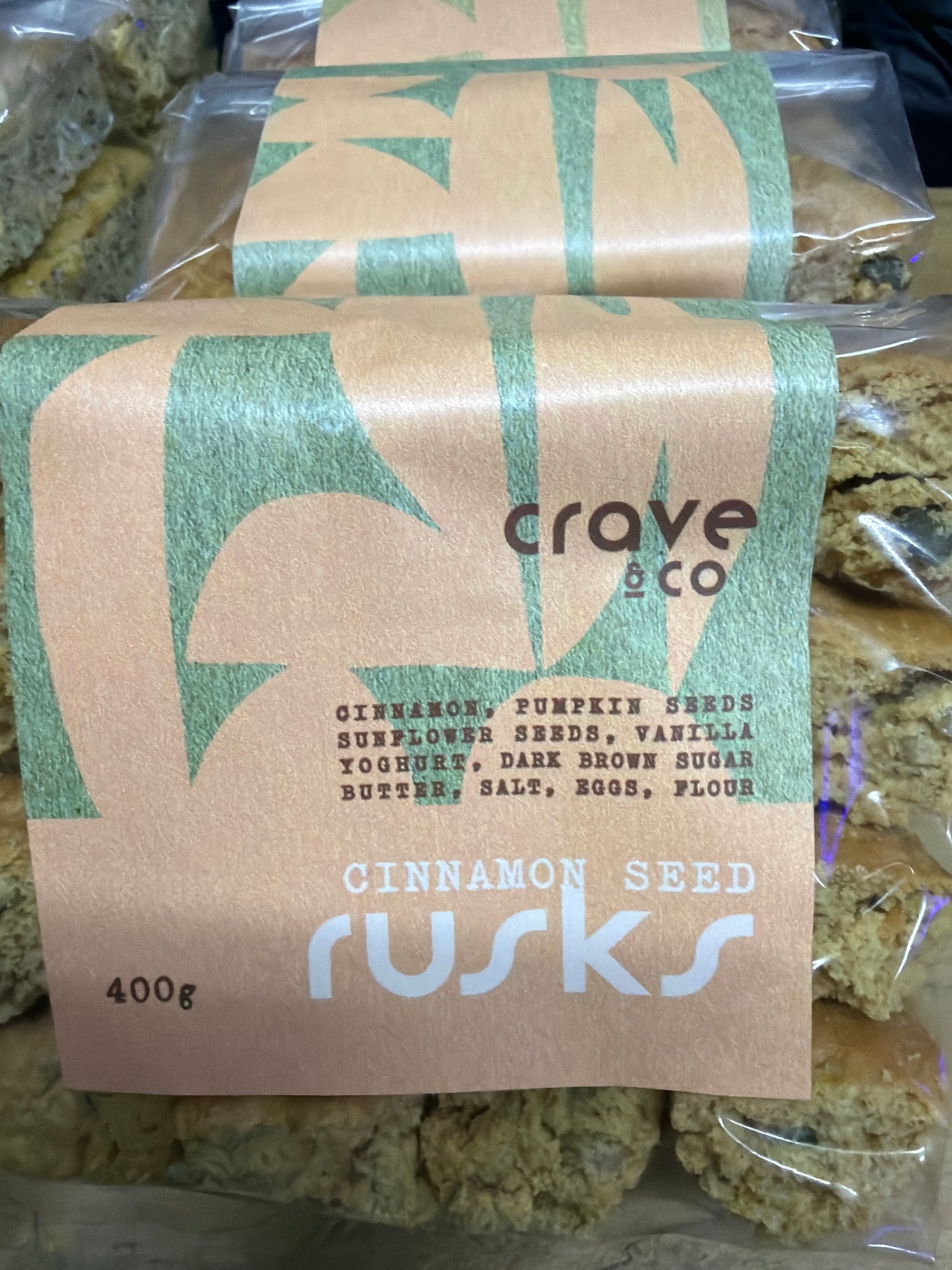 Crave & co cinnamon seed rusks
