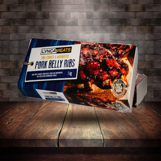 Lynca Meats BBQ Pork Belly Ribs 1kg (Frozen)