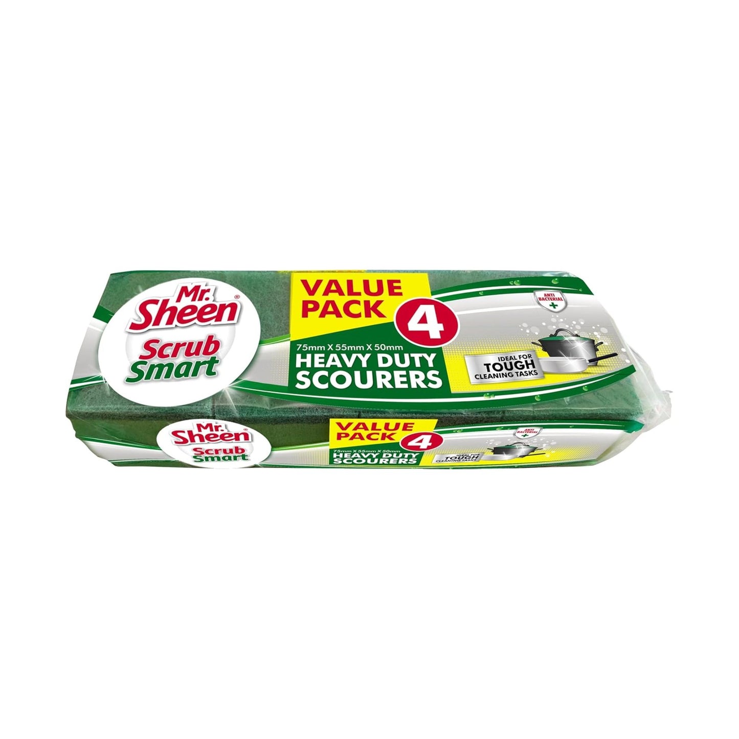 Mr Sheen Scrub Smart - Heavy Duty Scourers - Value Pack of 4