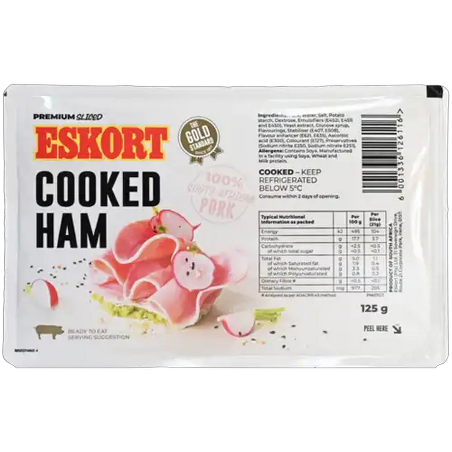 Eskort cooked ham 125g
