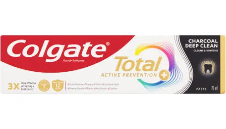 Colgate Total 12 Fluoride Toothpaste Deep Clean Charcoal 75ml
