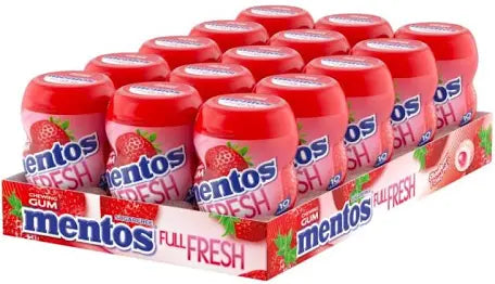 Mentos full fresh strawberry sugar-free chewing gum 17.5 g