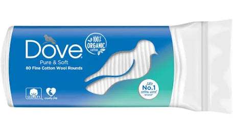 Dove 80 fine cotton wool rounds￼