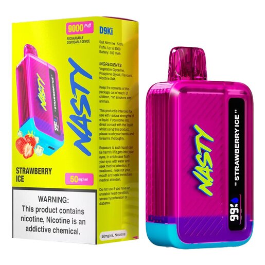 Nasty Strawberry Ice 5.0% Rechargeable 9000 Puffs Disposable Vape