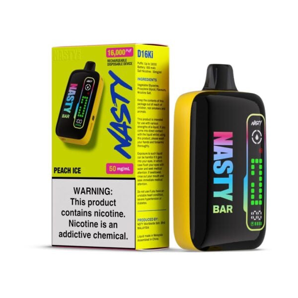 Nasty Bar Peach Ice 16000 Puffs Disposable Vape