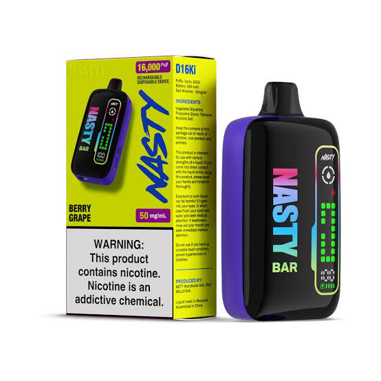 Nasty Berry Grape Disposable Rechargeable Vape 16000 Puff
