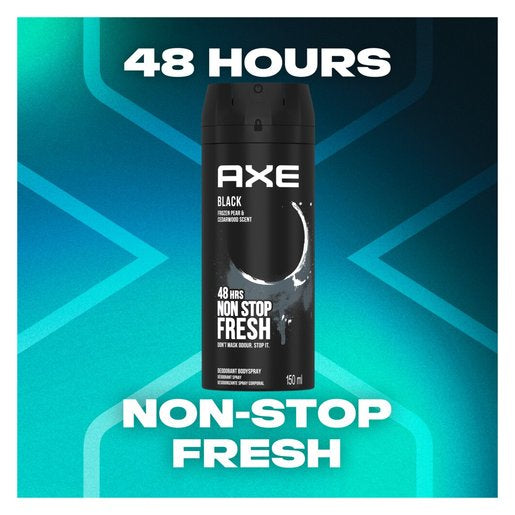 Axe Black Aerosol Deodorant Body Spray 150ml