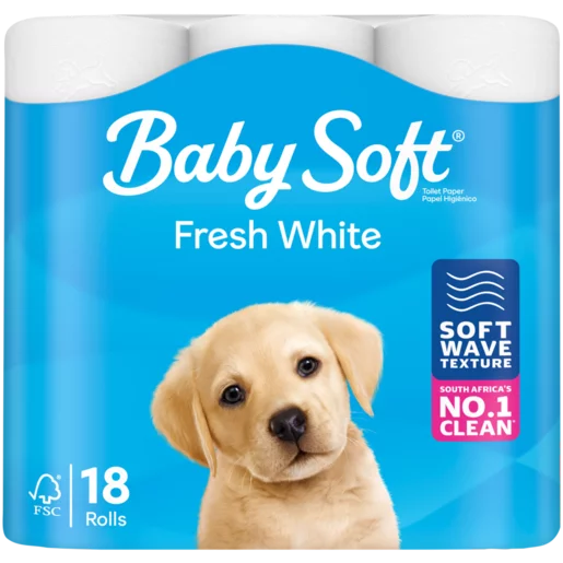 Baby Soft® Fresh White 2 Ply Toilet Paper - Pack of 18