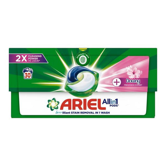 Ariel 3-in-1 Touch of Freshness Downy Laundry Detergent Pods, 30 Capsules