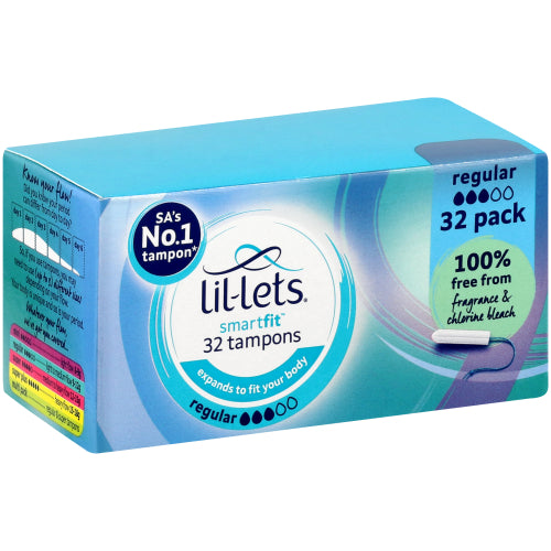 Lil-Lets Regular Non-Applicator SmartFit 32 Tampons