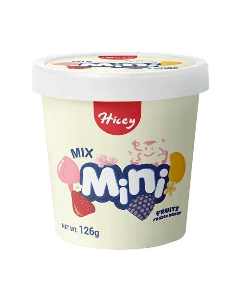 Hicey mix mini fruits ice cream 126g