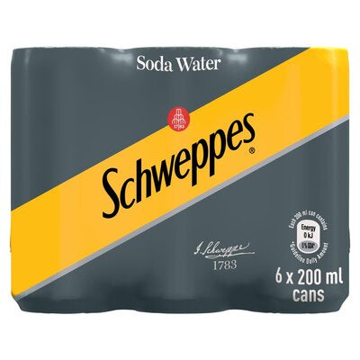 Schweppes Soda Water 200ml x 6