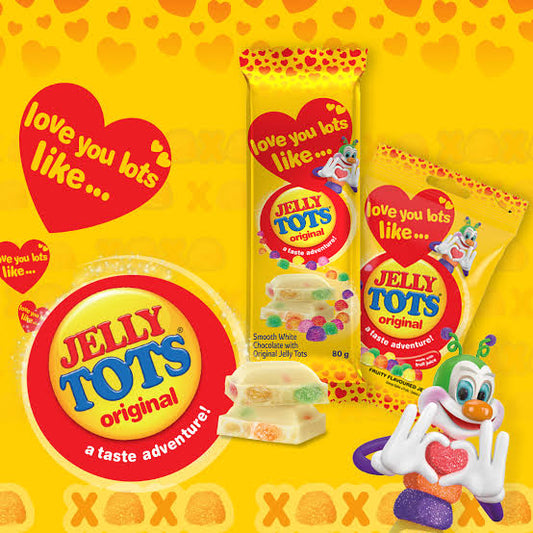 Jelly Tots Slab White 80g