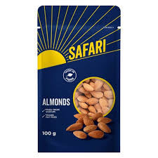 Safari natural almonds 100g