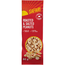 Safari salted and roasted peanuts 60g