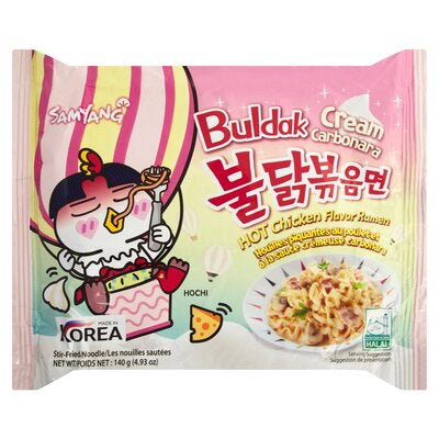 Samyang Buldak Cream Carbonara Hot Chicken Flavoured Ramen Noodles 140g