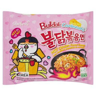 Samyank Buldak Carbonara Hot Chicken Flavoured Ramen Noodles 140g