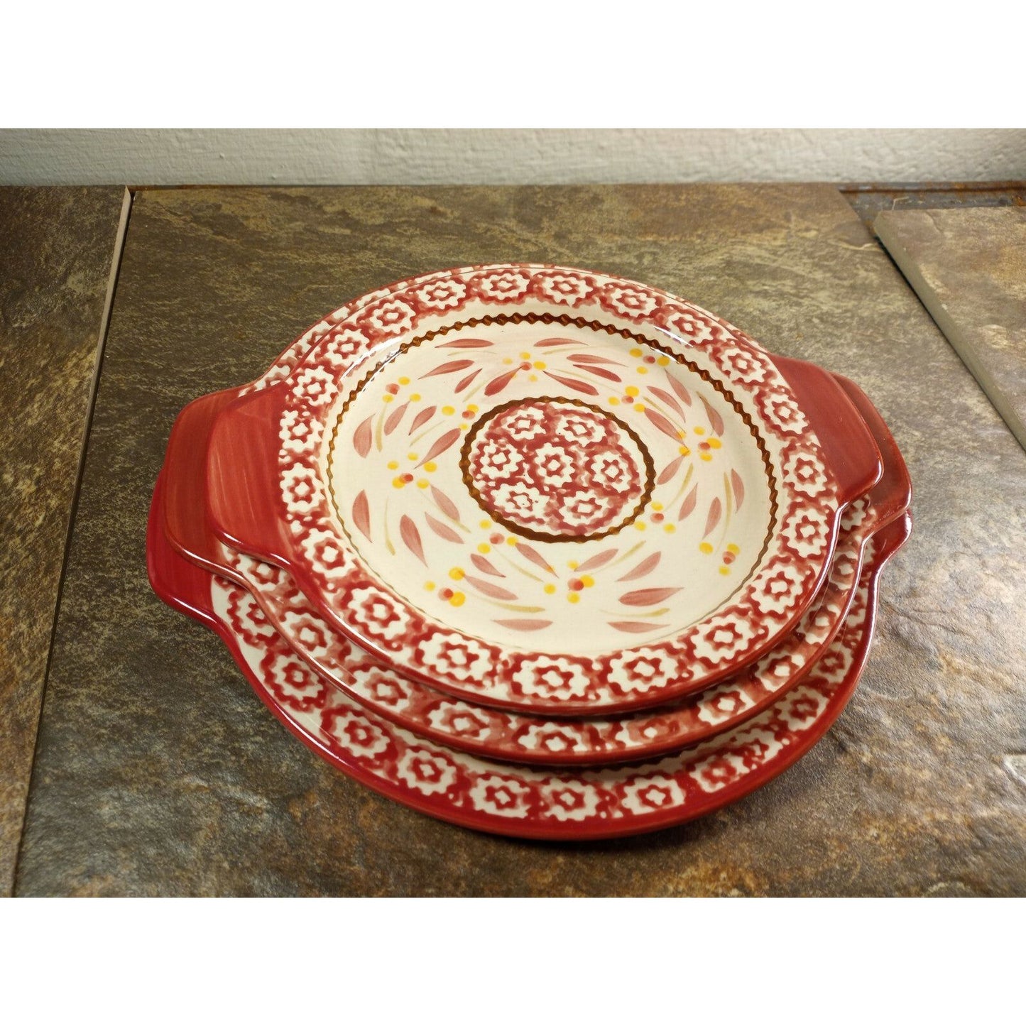 Ceramic Plate medium Red