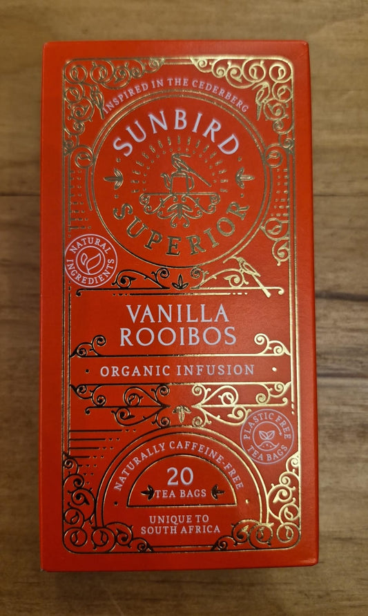 Sunbird Organic Vanilla Rooibos tea