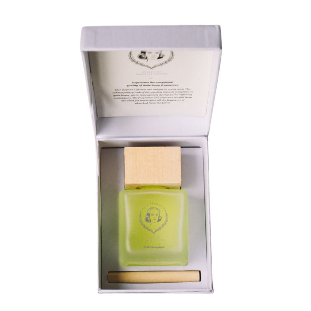 Anke Products - Pink Champagne Wooden Top Fragrance Diffuser 160ml