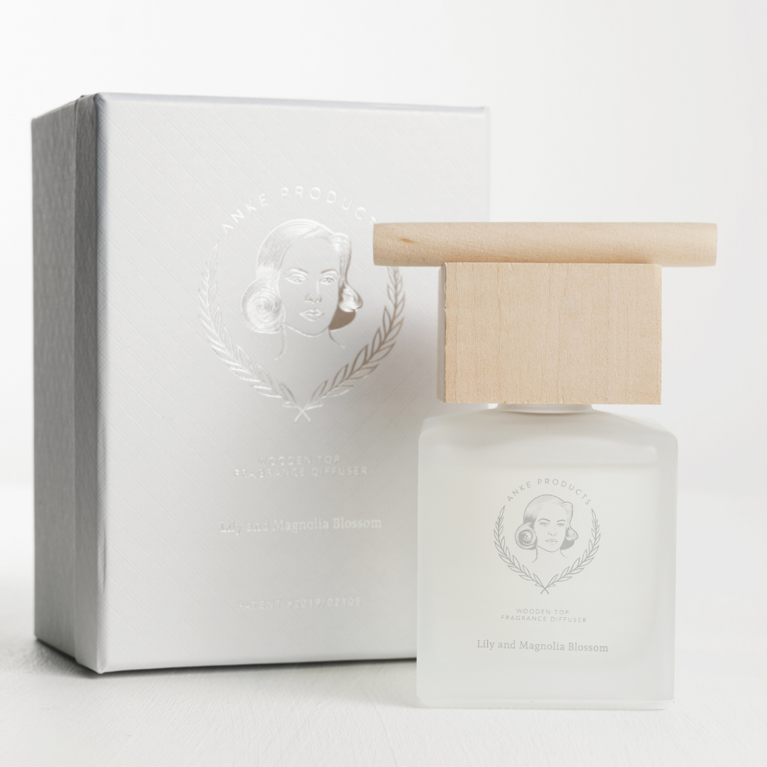 Anke Products Fragranced Wooden Top Diffusers 160ml Lily Magnolia Blossom