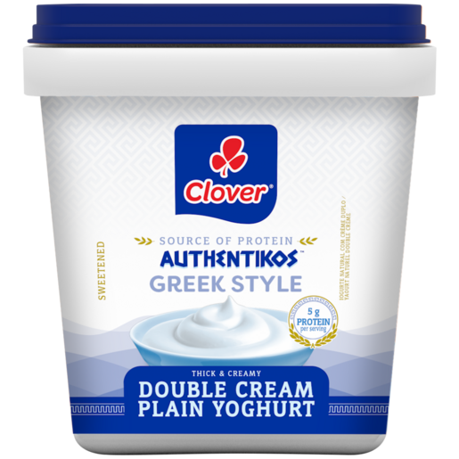 Clover Authentikos Greek Style Double Cream plain yoghurt 750g
