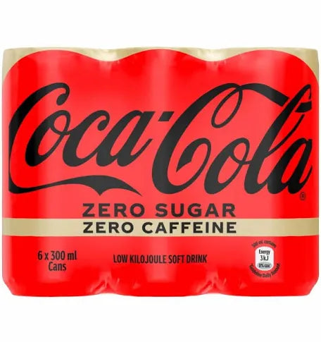 Coca Cola- no caffeine- no sugar 6x300ml cans