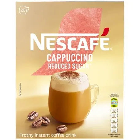Nescafé cappuccino sachets 20 pack reduced sugar