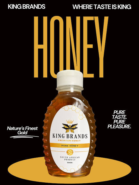 King brands pure honey flavoured syrup 375g
