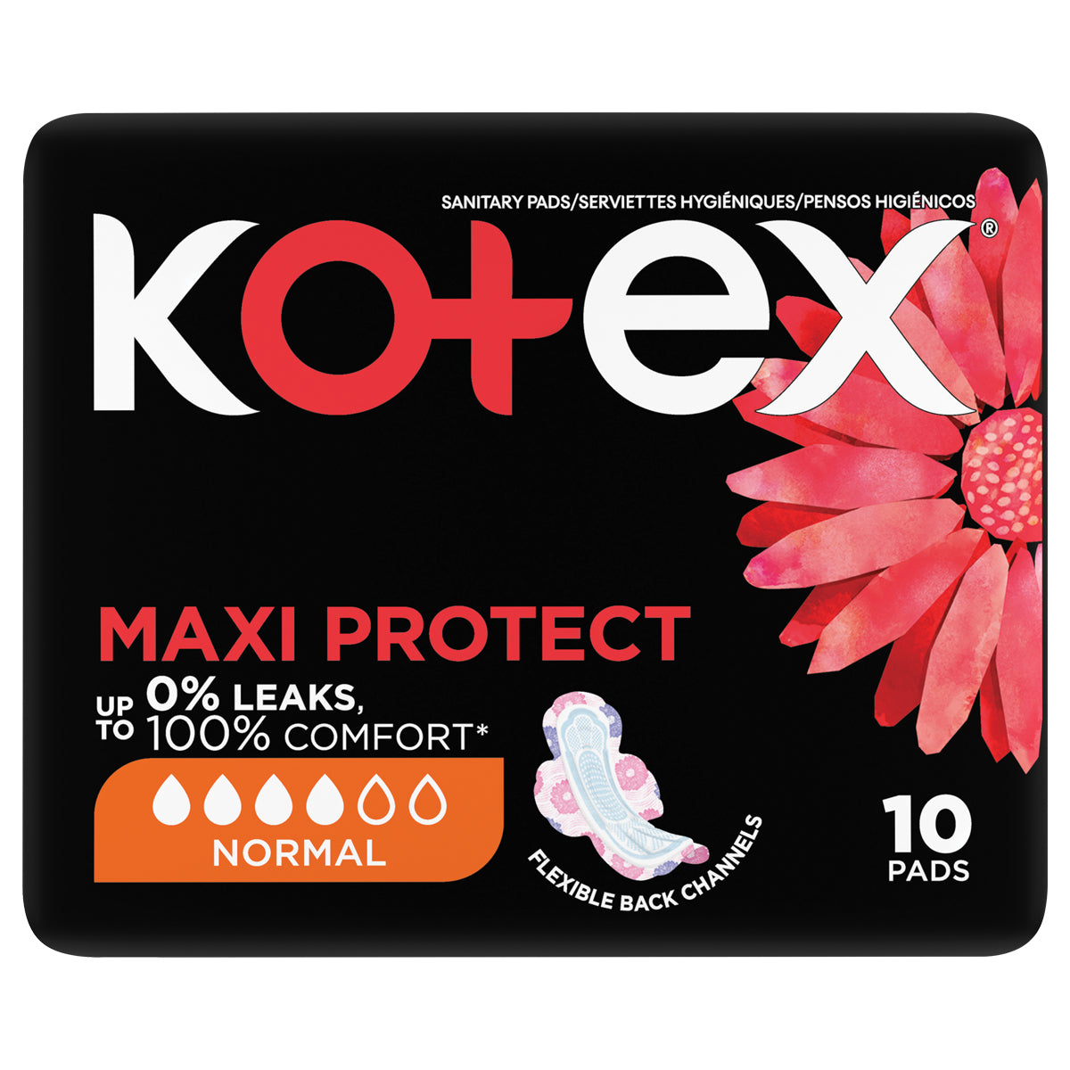 Kotex Designer Maxi Pads 10's Normal Wings