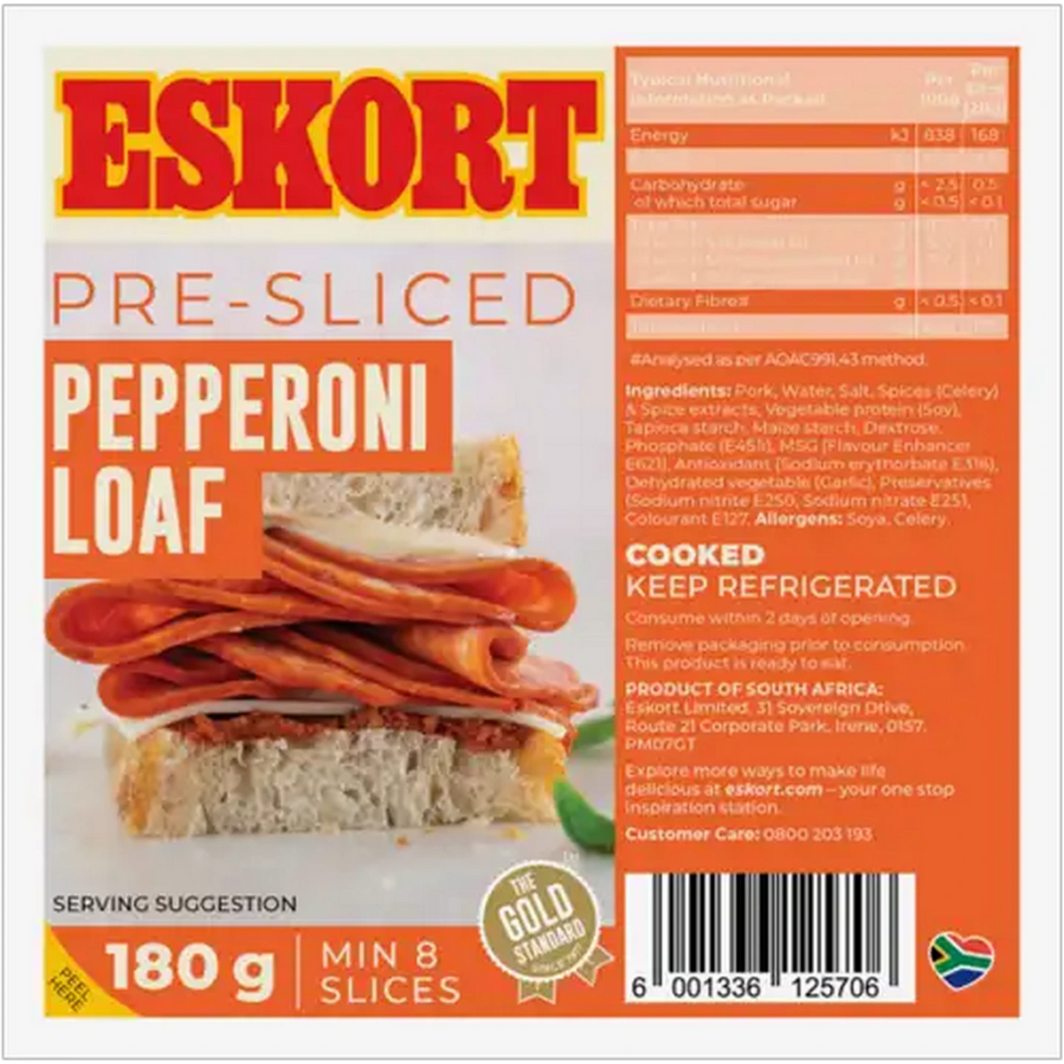 Eskort Sliced Pepperoni loaf 180g