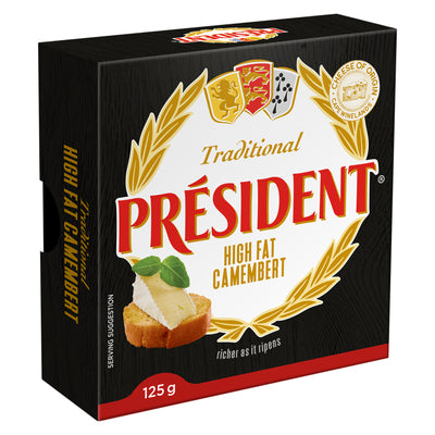 Président High Fat Camembert Cheese 125g