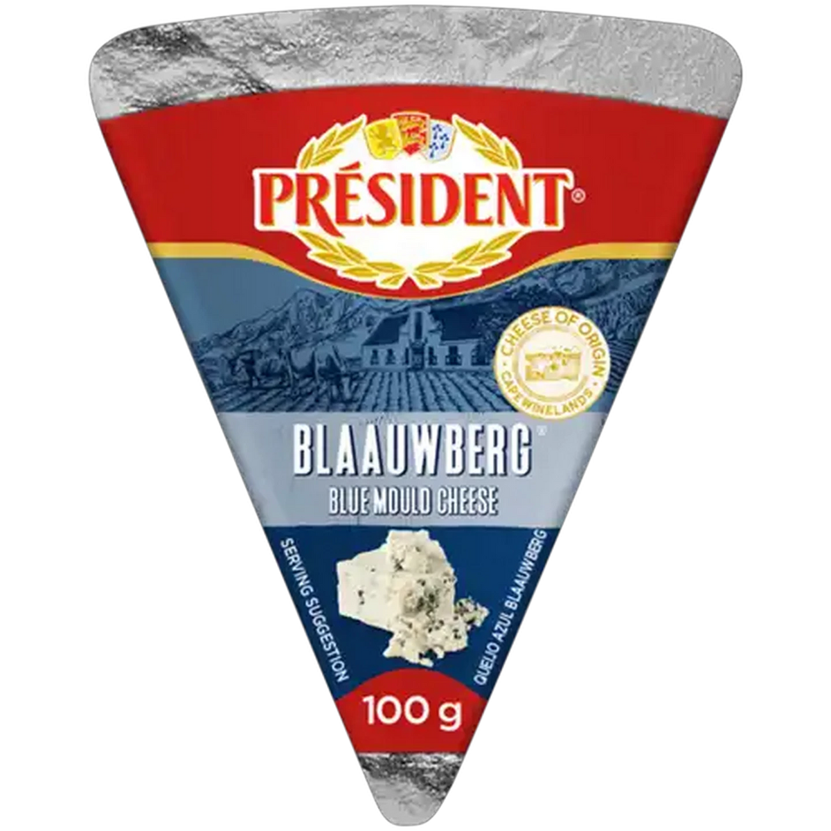 Président Blaauwberg Strong Blue Mould Cheese 100g
