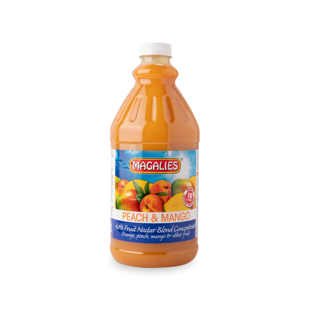 MAGALIES - 2 litre Peach & Mango 40% 1+4 fruit nectar concentrate