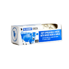 Soft spreadable cheese with mixed herb and garlic
